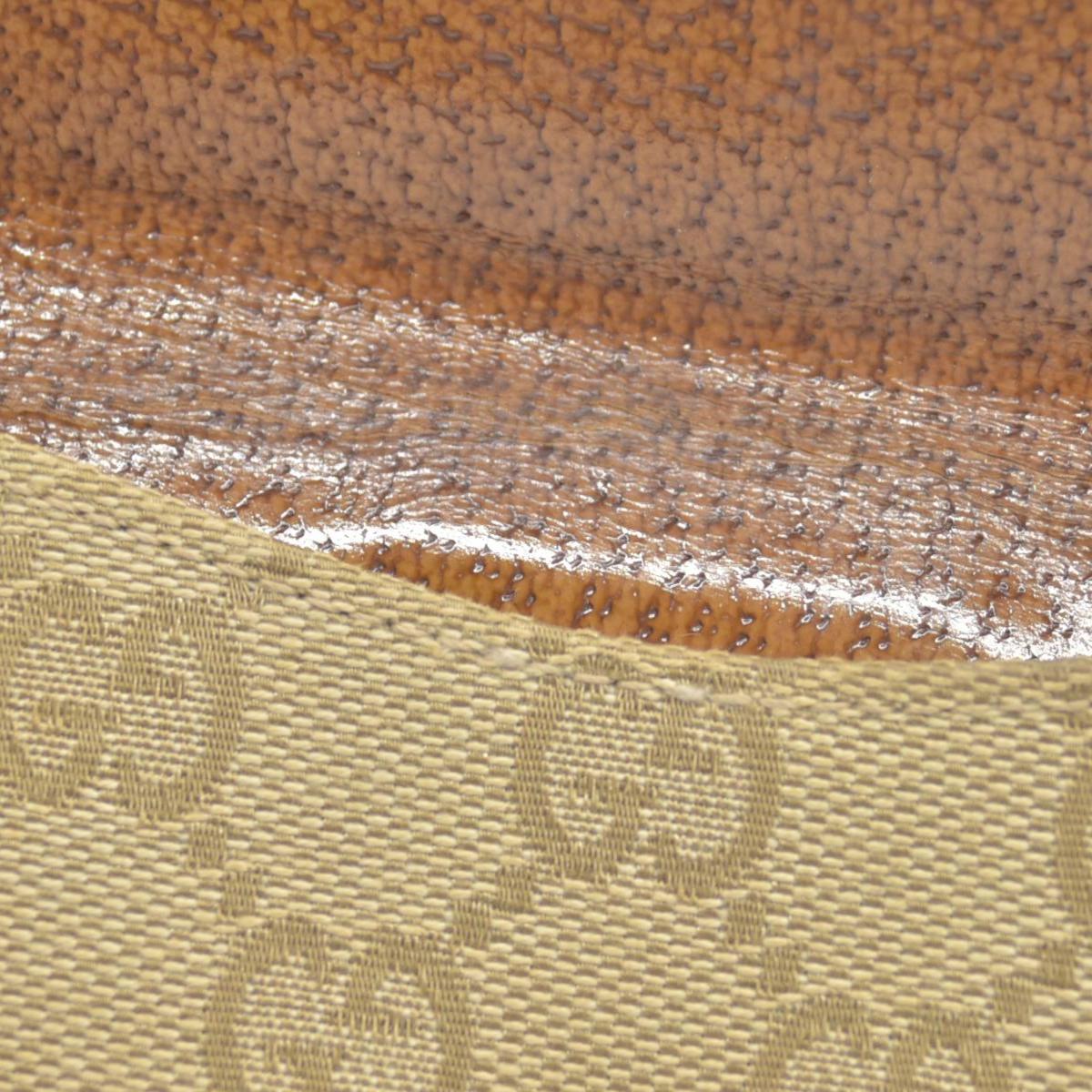 Gucci Gucci Beige/Brown GG Canvas Nailhead Compact Wallet