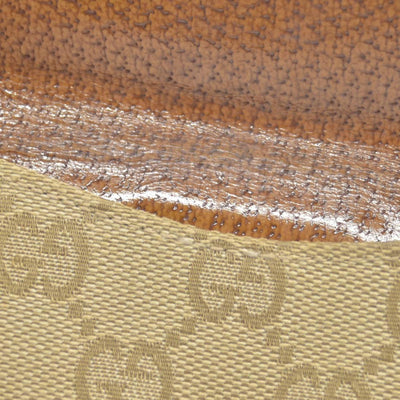 Gucci Gucci Beige/Brown GG Canvas Nailhead Compact Wallet