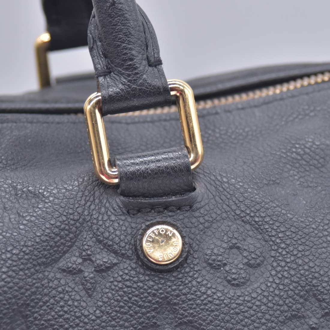 $3050 2014 Louis Vuitton Empreinte Speedy Bandouliere 30 Black 10021270 AH1174