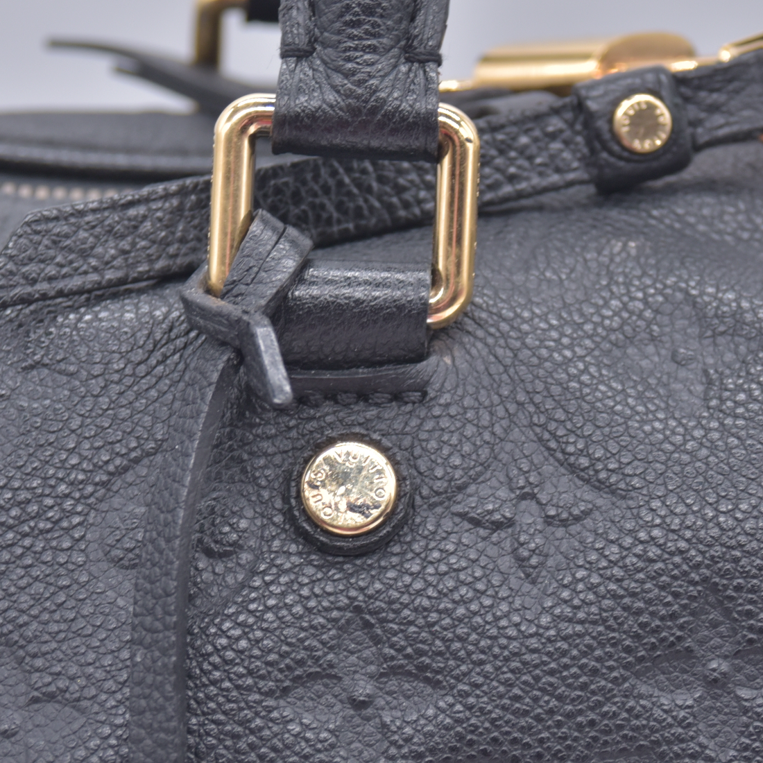 $3050 2014 Louis Vuitton Empreinte Speedy Bandouliere 30 Black 10021270 AH1174