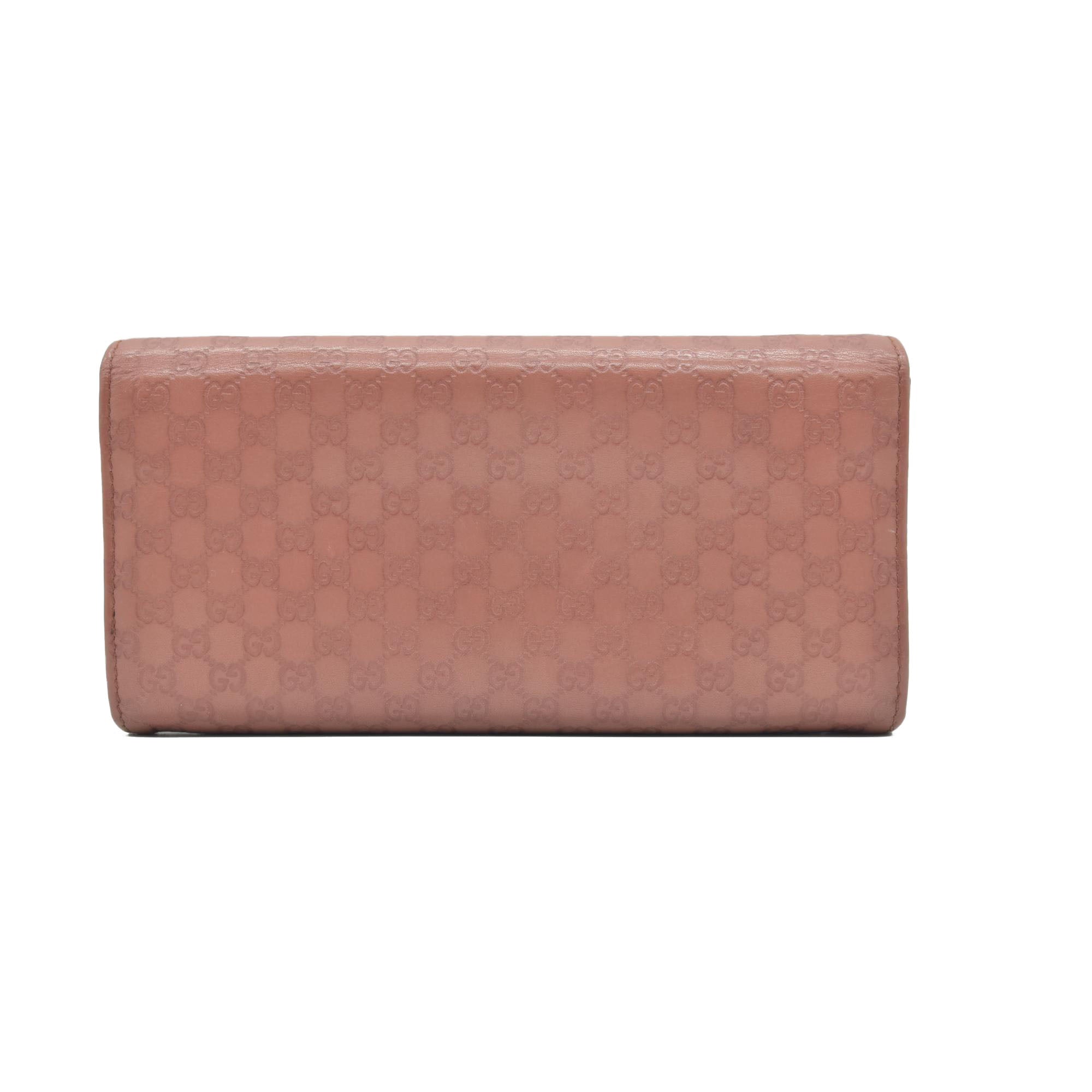 Gucci Gucci Pink Microguccissima Leather Continental Wallet on Chain CONSIGNMENT