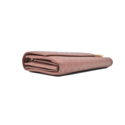 Gucci Gucci Pink Microguccissima Leather Continental Wallet on Chain CONSIGNMENT