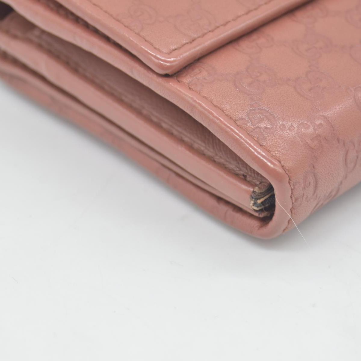 Gucci Gucci Pink Microguccissima Leather Continental Wallet on Chain CONSIGNMENT