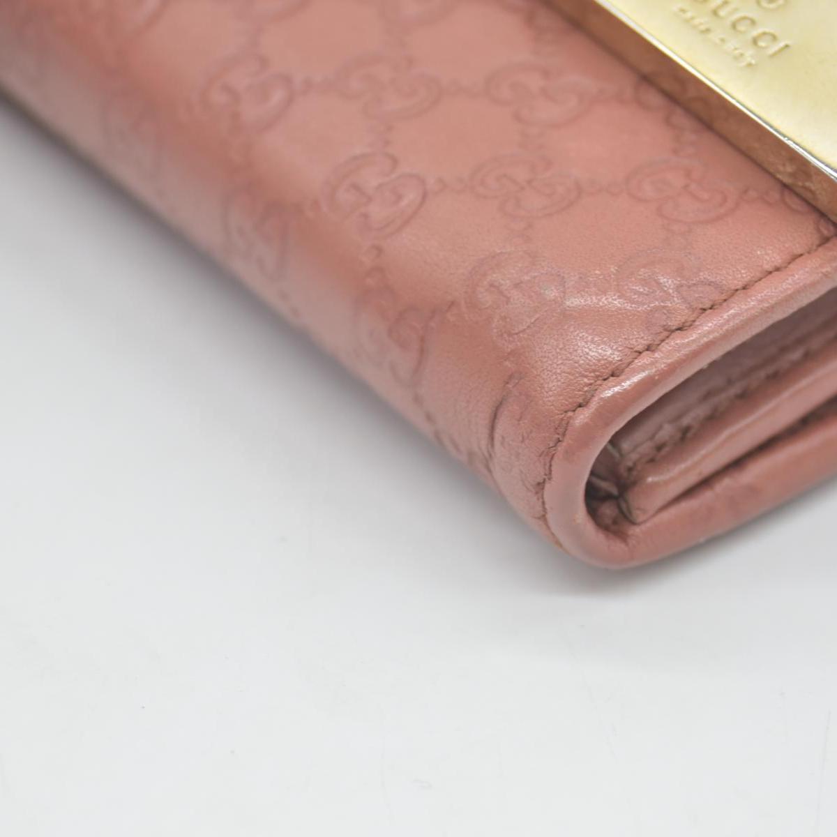 Gucci Gucci Pink Microguccissima Leather Continental Wallet on Chain CONSIGNMENT