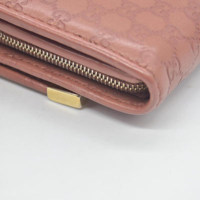 Gucci Gucci Pink Microguccissima Leather Continental Wallet on Chain CONSIGNMENT
