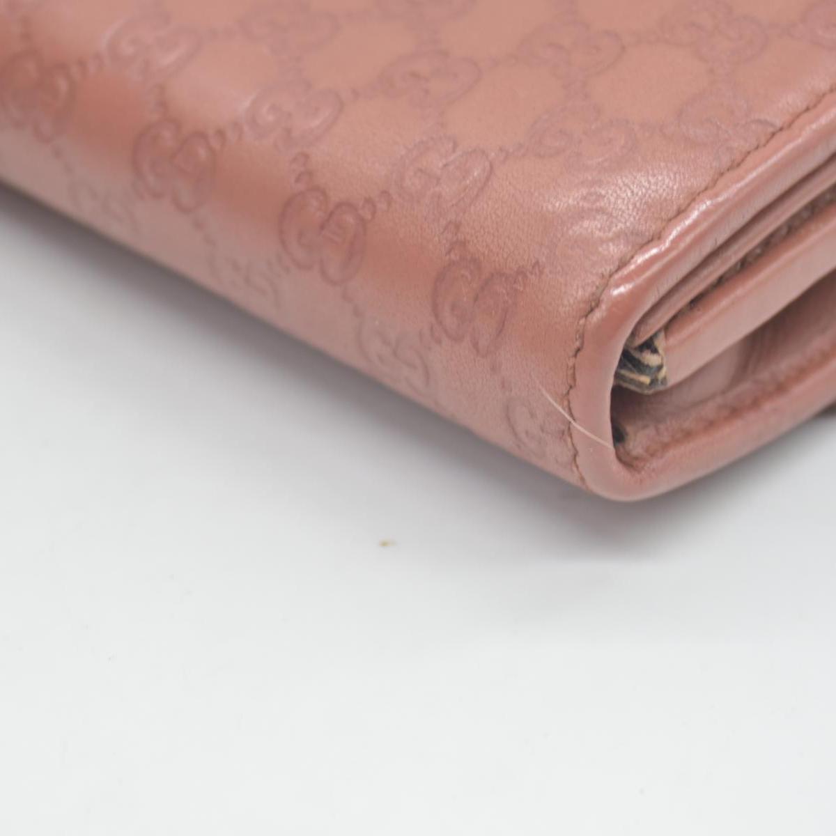 Gucci Gucci Pink Microguccissima Leather Continental Wallet on Chain CONSIGNMENT