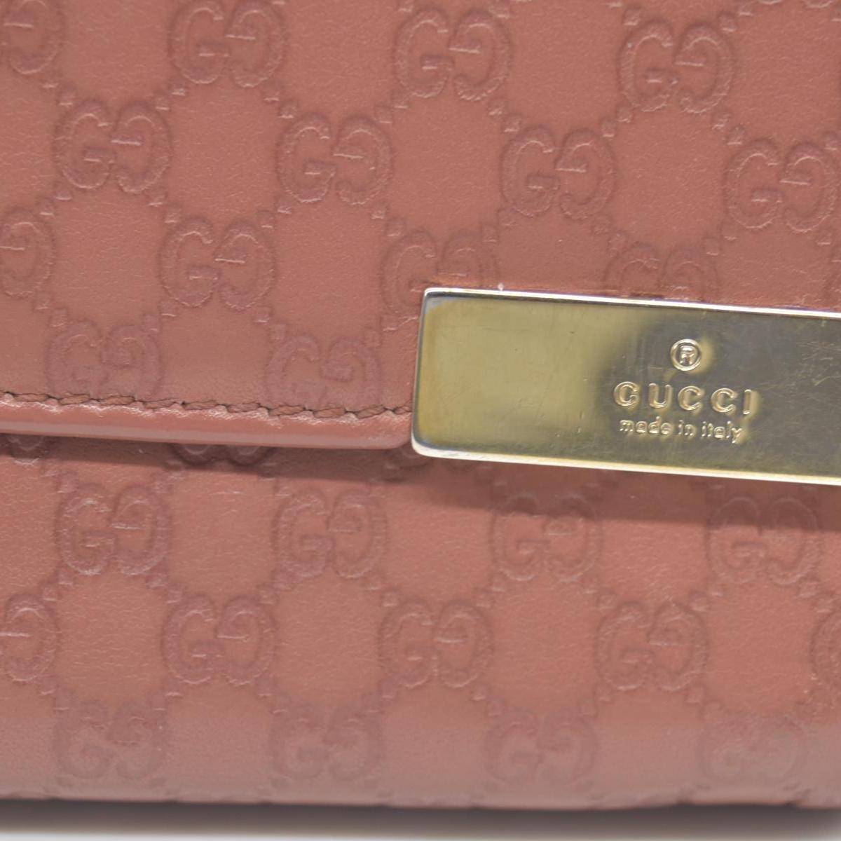 Gucci Gucci Pink Microguccissima Leather Continental Wallet on Chain CONSIGNMENT