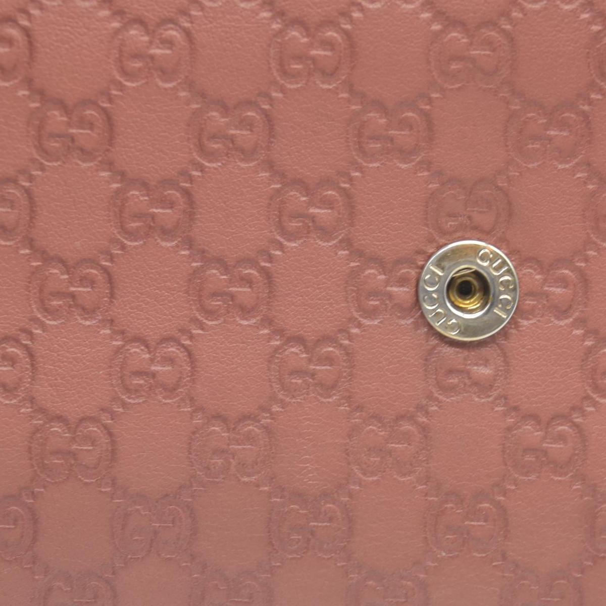 Gucci Gucci Pink Microguccissima Leather Continental Wallet on Chain CONSIGNMENT