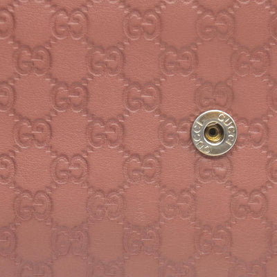 Gucci Gucci Pink Microguccissima Leather Continental Wallet on Chain CONSIGNMENT