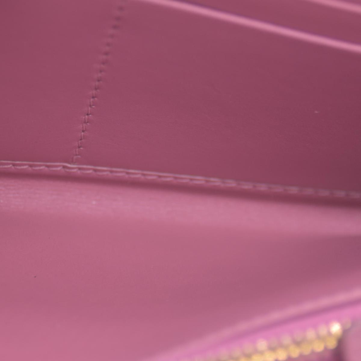 $545 Miu Miu  Vernice Crocodile Embossed Calfskin Zip Around Wallet Antico CONSIGNMENT