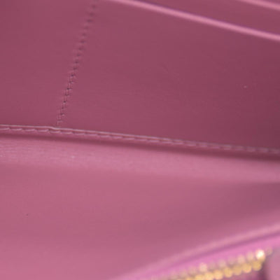 $545 Miu Miu  Vernice Crocodile Embossed Calfskin Zip Around Wallet Antico CONSIGNMENT