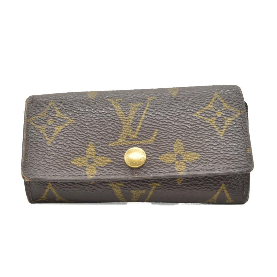 $345 Louis Vuitton Monogram Multicles 4 Ring Key Case Brown SD0916