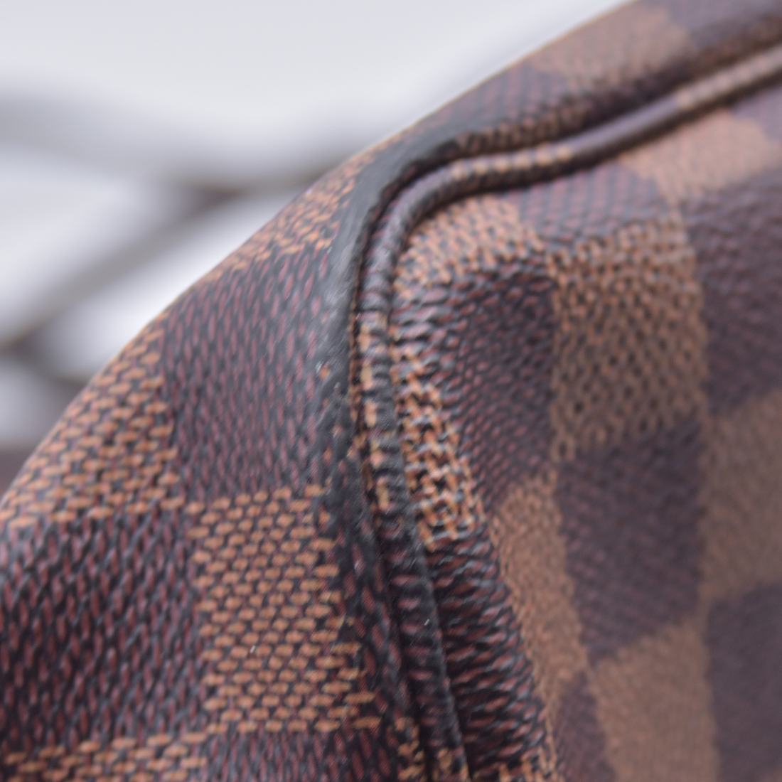 $2310 USA 2019 Louis Vuitton Damier Ebene Neverfull GM with Pouch 10021271 SD4119