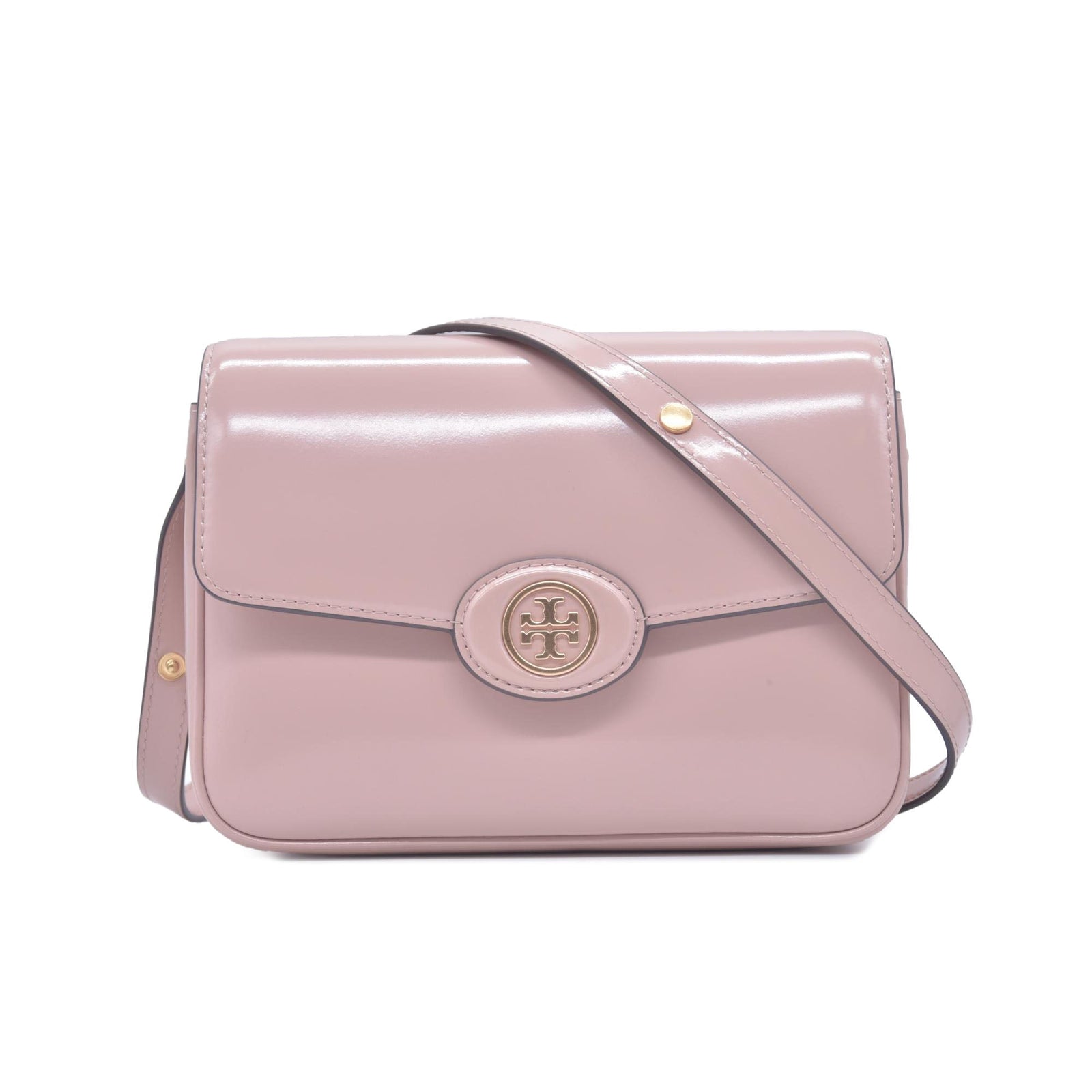 $420 Tory Burch Robinson Spazzolato Convertible Shoulder Bag Primrose CONSIGNMENT