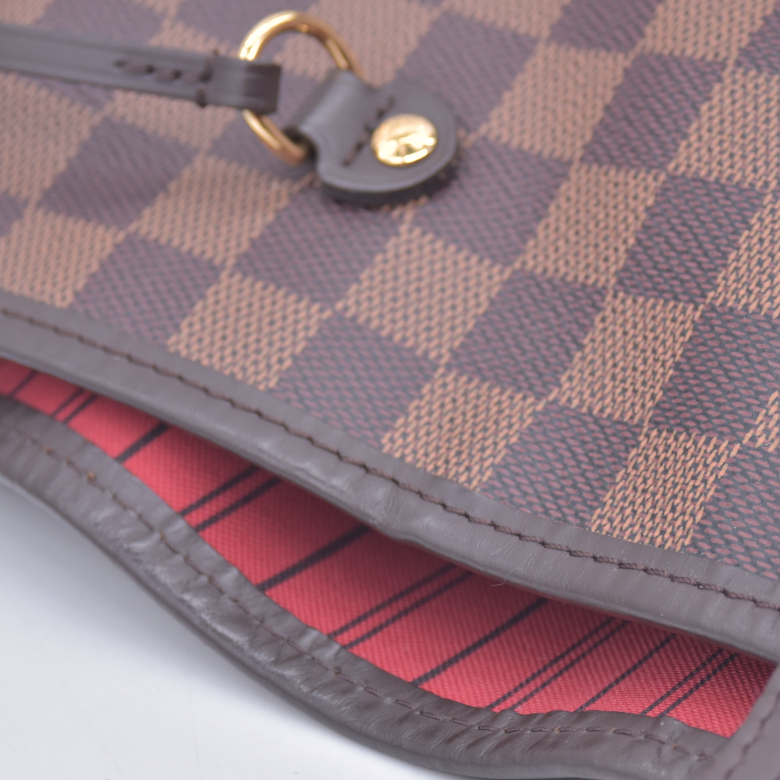 $2310 USA 2019 Louis Vuitton Damier Ebene Neverfull GM with Pouch 10021271 SD4119