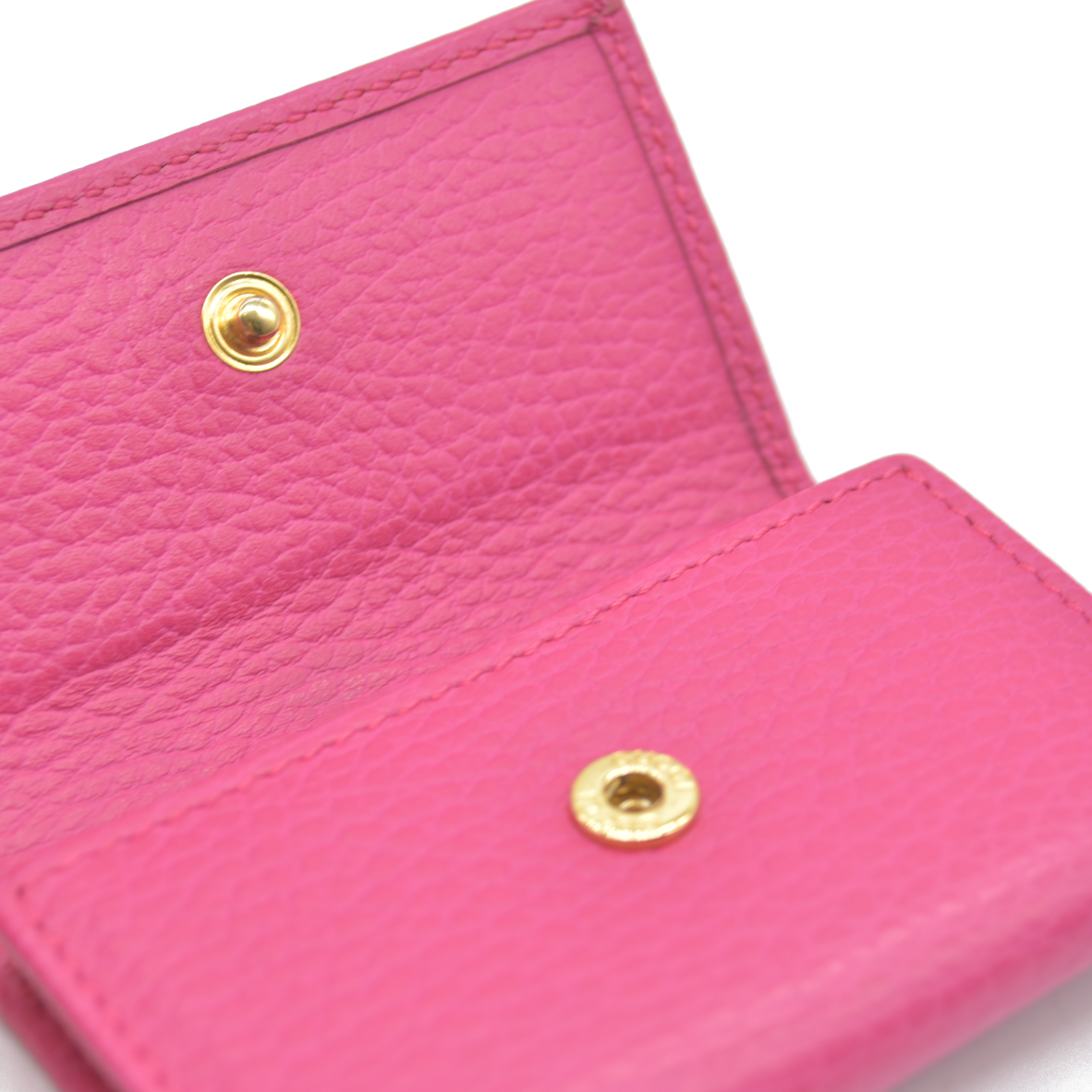 $480 Gucci Dollar Calfskin GG Marmont 6 Key Holder Pink Auction