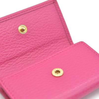 $480 Gucci Dollar Calfskin GG Marmont 6 Key Holder Pink CONSIGNMENT