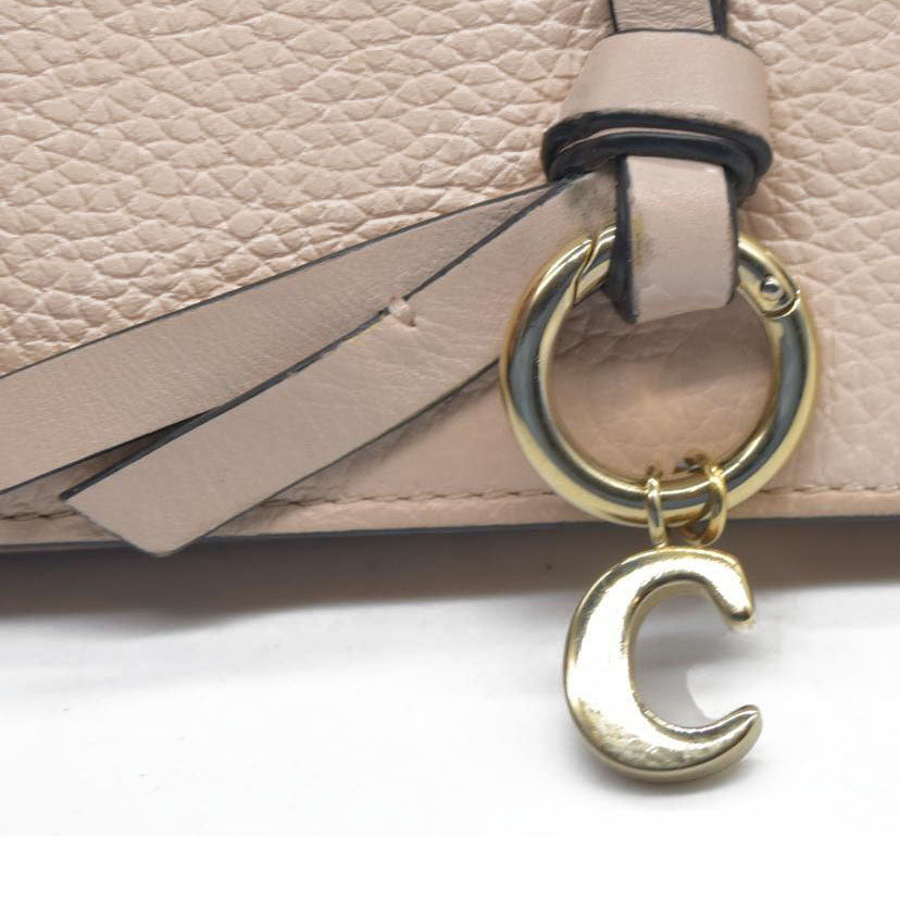 $495 Chloe Alphabet Leather Bifold Long Wallet