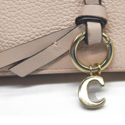 $495 Chloe Alphabet Leather Bifold Long Wallet