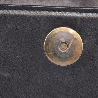 $850 SALVATORE FERRAGAMO Smooth Calfskin Logo Flap Crossbody Bag Black CONSIGNMENT 10021196