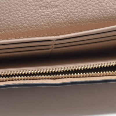 $495 Chloe Alphabet Leather Bifold Long Wallet