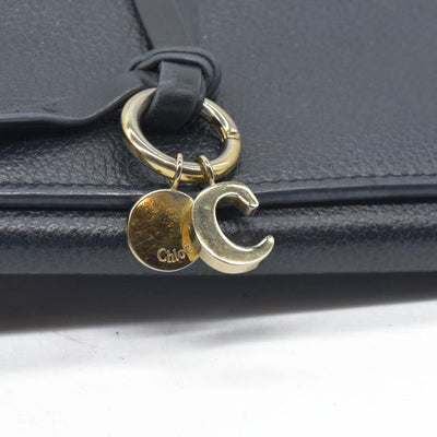 $495 Chloe Alphabet Leather Bifold Long Wallet