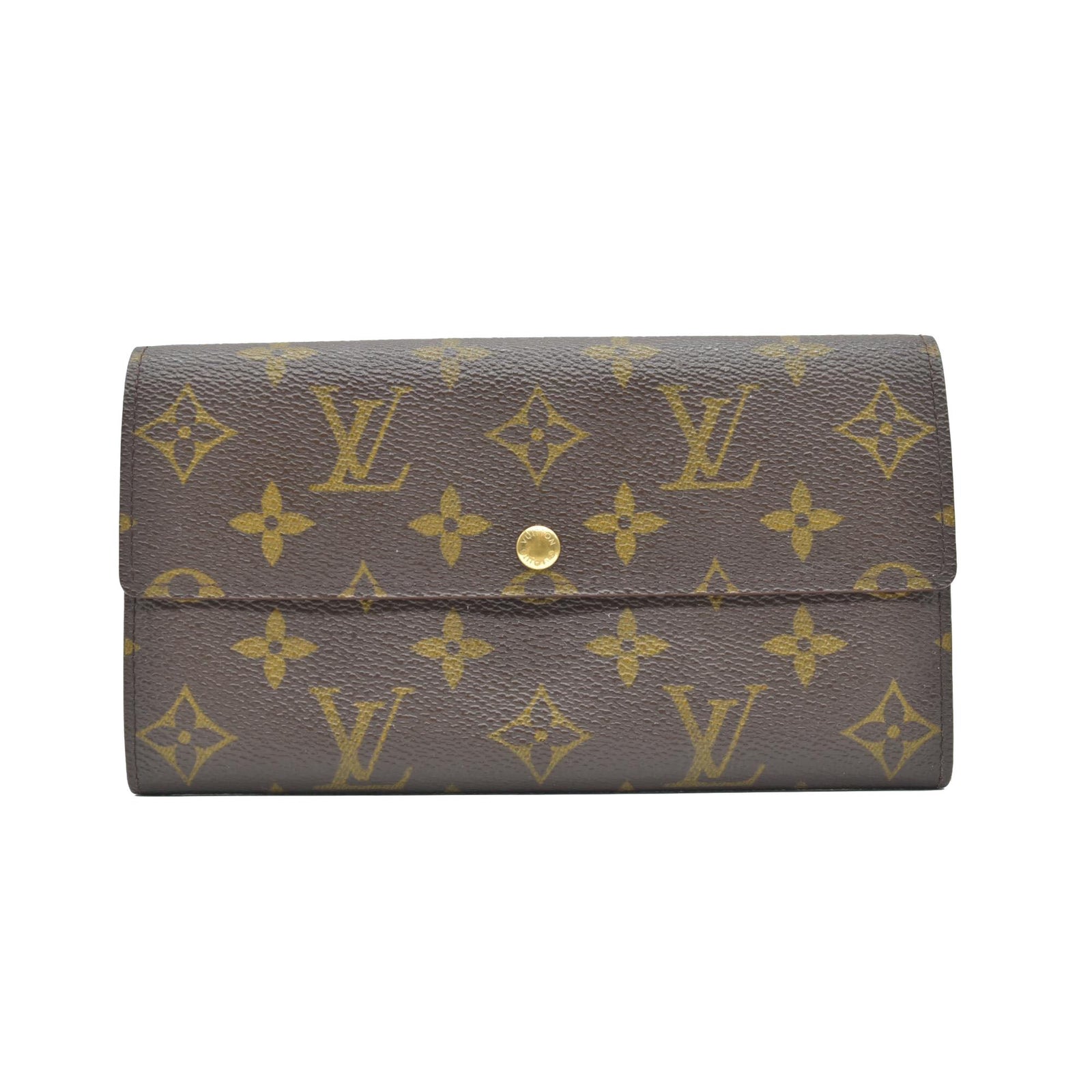 $725 Louis Vuitton Monogram Porte Tresor International Wallet CONSIGNMENT CA0937