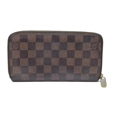 AUCTION $915 Louis Vuitton Damier Ebene Zippy Wallet