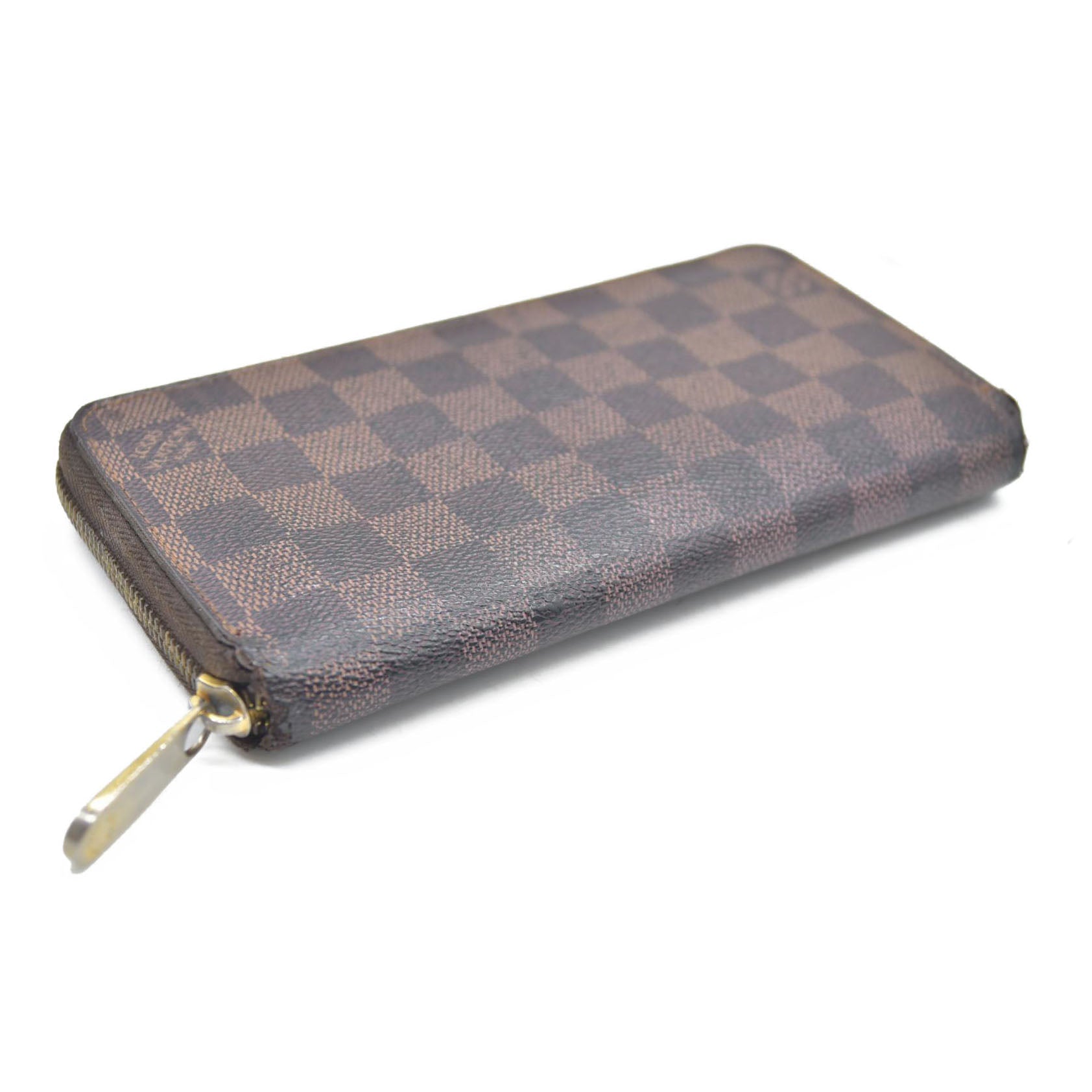 AUCTION $915 Louis Vuitton Damier Ebene Zippy Wallet