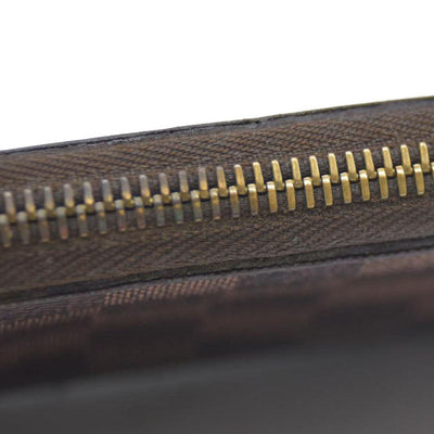 AUCTION $915 Louis Vuitton Damier Ebene Zippy Wallet