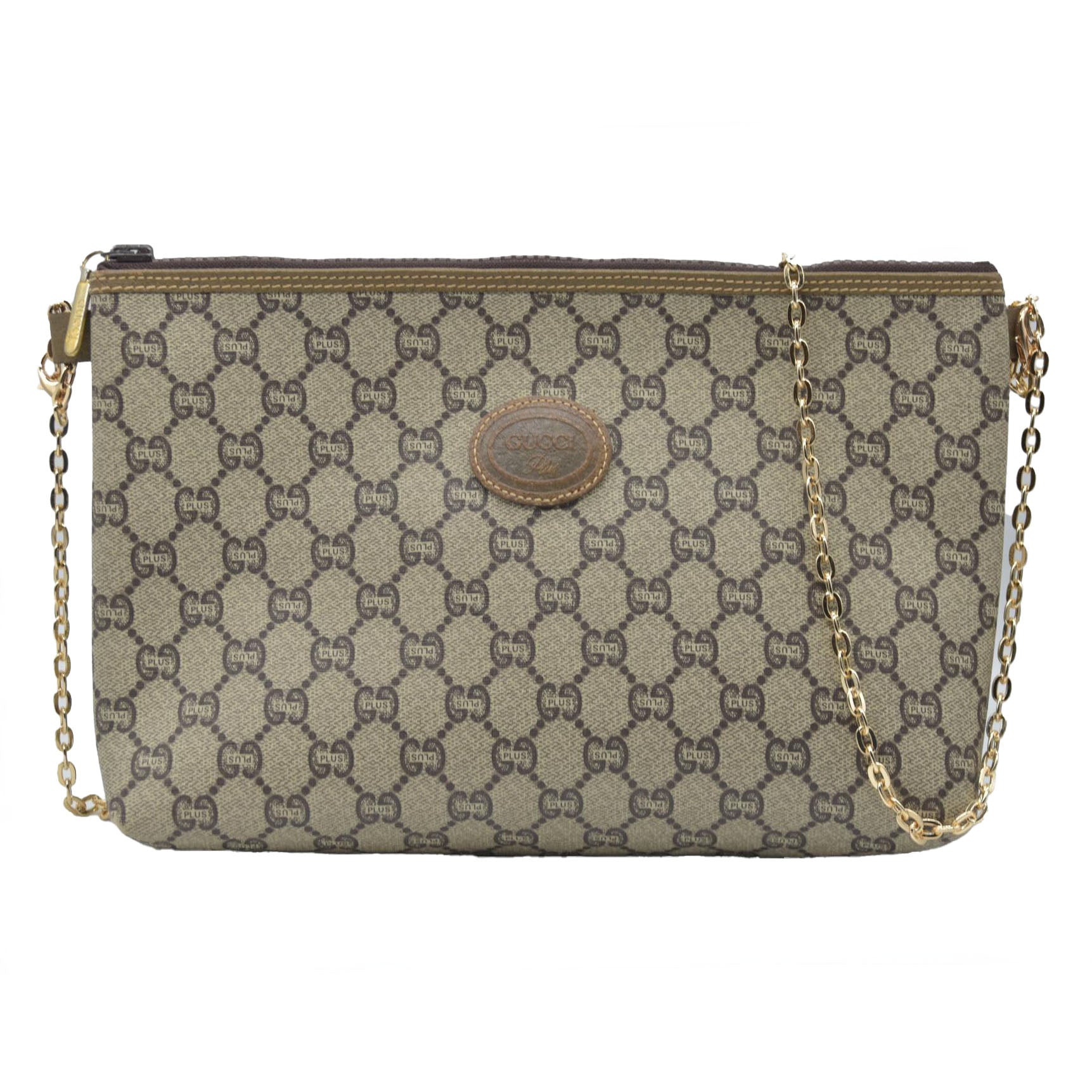 Gucci GG Gucci Plus PVC Leather Pouch Clutch Bag