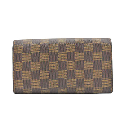 $670 Louis Vuitton Damier Ebene Sarah Wallet CA0075 CONSIGNMENT