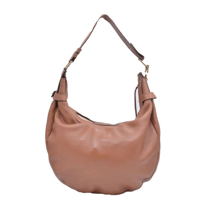 $2100 SALVATORE FERRAGAMO Logo Hobo Hand Bag Leather Brown CONSIGNMENT