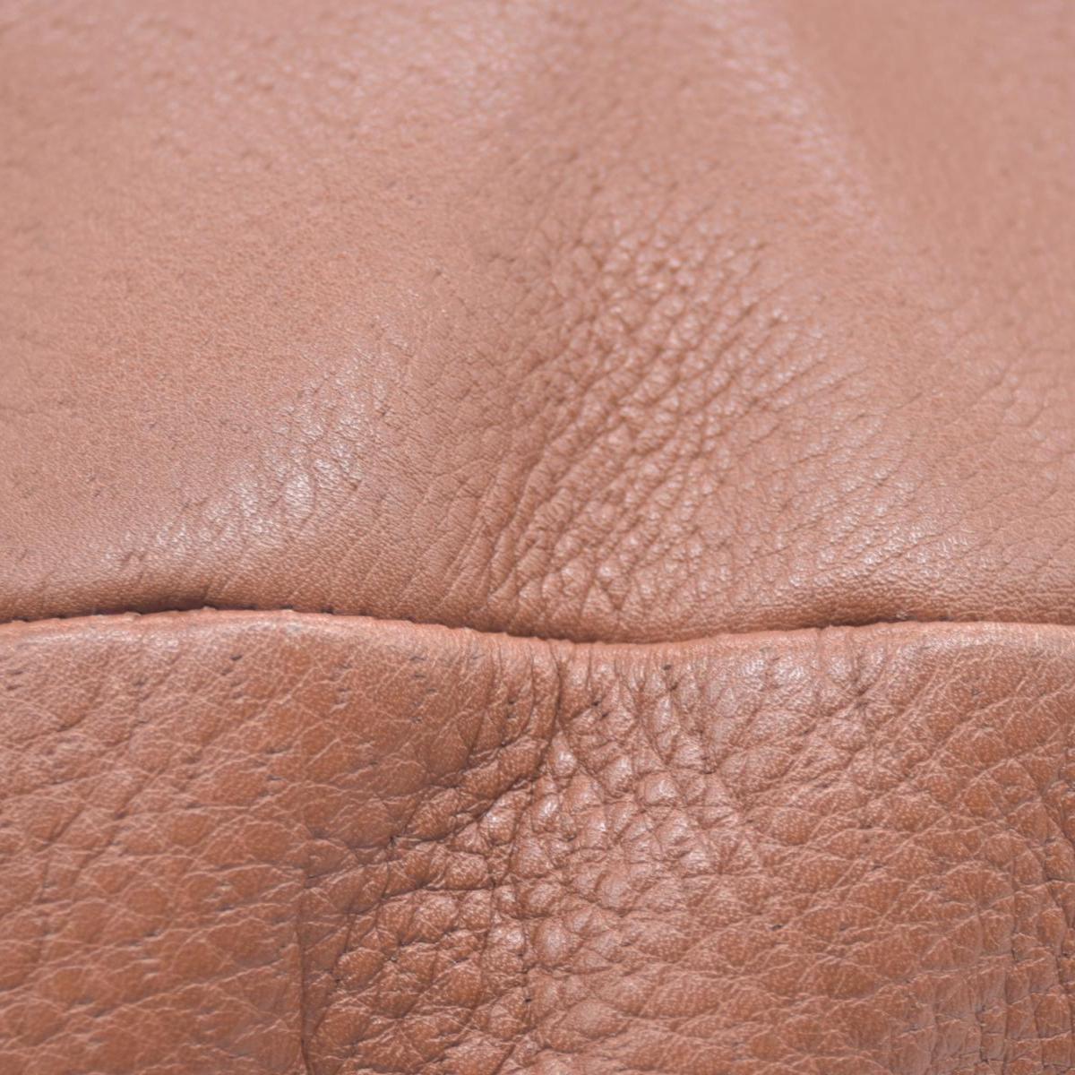 $2100 SALVATORE FERRAGAMO Logo Hobo Hand Bag Leather Brown CONSIGNMENT