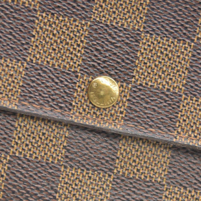 $670 Louis Vuitton Damier Ebene Sarah Wallet CA0075 CONSIGNMENT