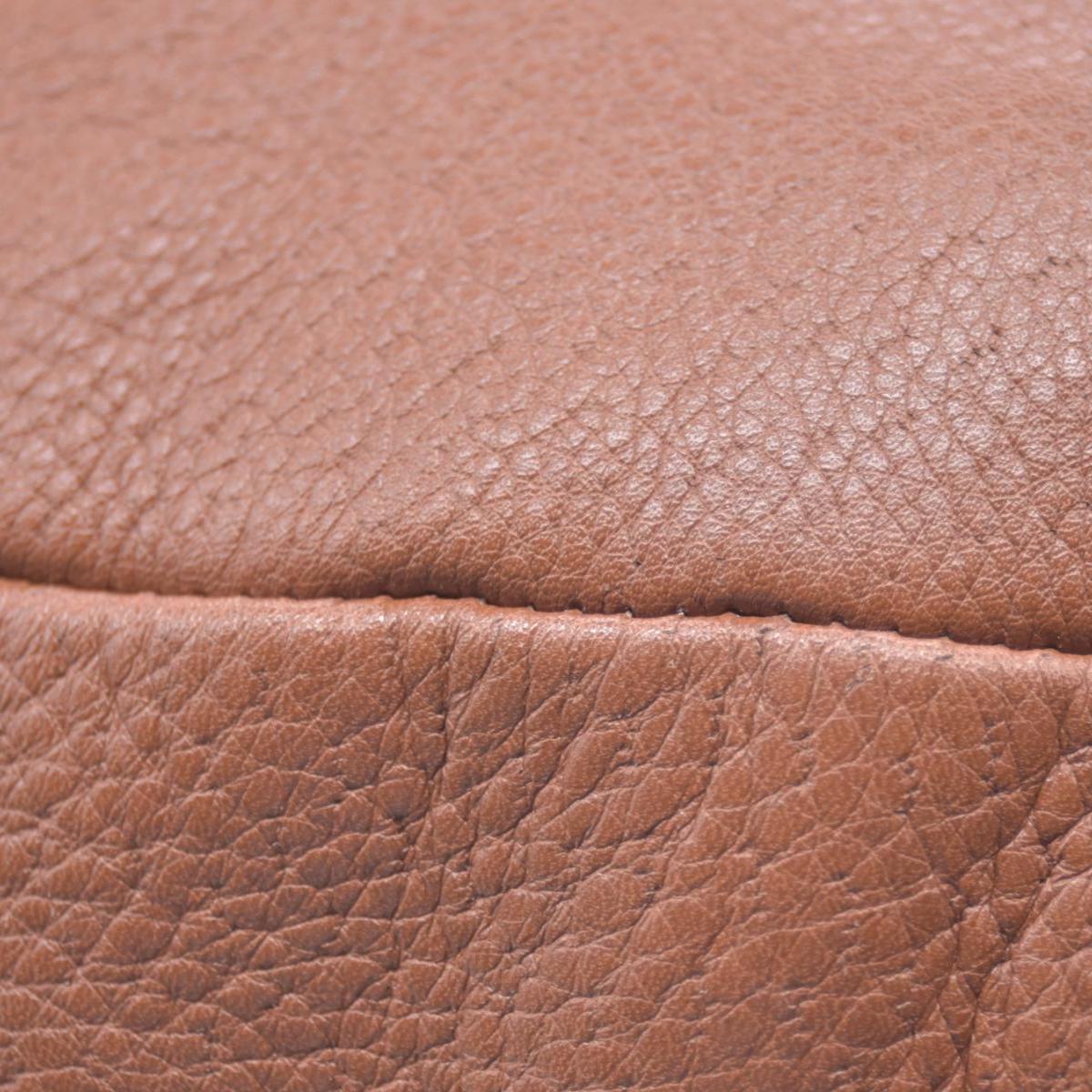 $2100 SALVATORE FERRAGAMO Logo Hobo Hand Bag Leather Brown CONSIGNMENT