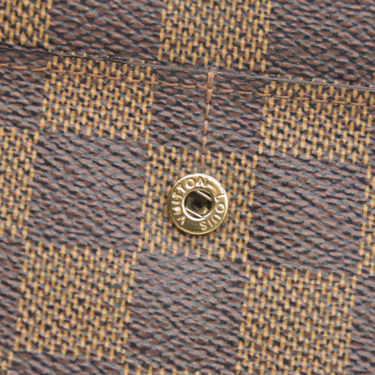 $670 Louis Vuitton Damier Ebene Sarah Wallet CA0075 CONSIGNMENT