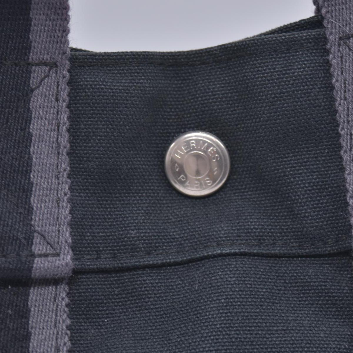 $780 HERMES Toile Fourre Tout PM Black CONSIGNMENT 10021191