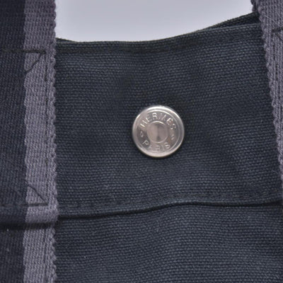 $780 HERMES Toile Fourre Tout PM Black CONSIGNMENT 10021191
