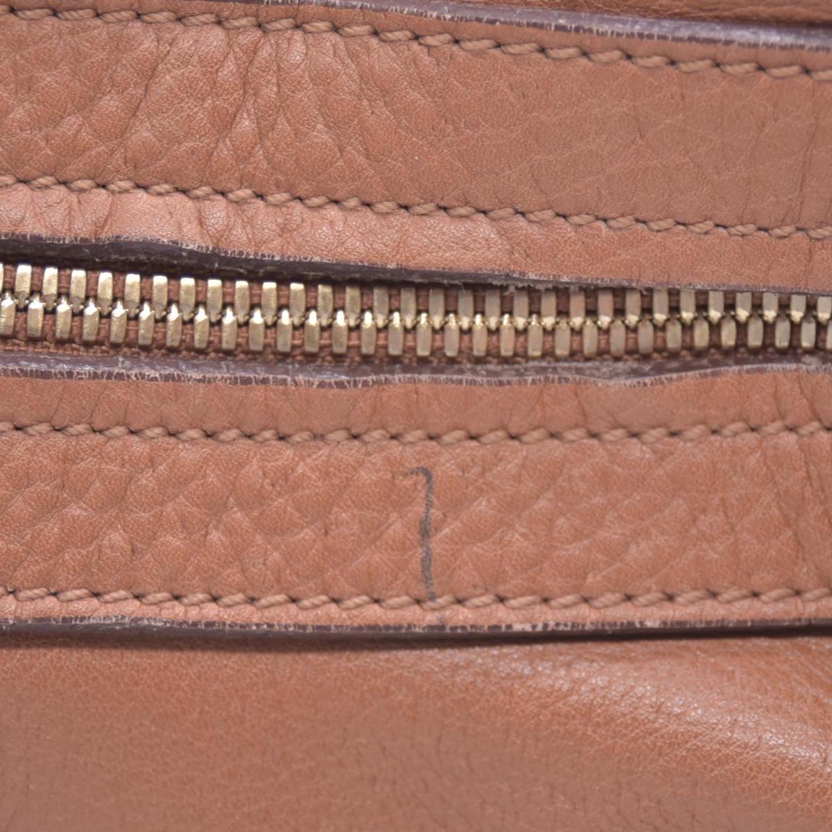 $2100 SALVATORE FERRAGAMO Logo Hobo Hand Bag Leather Brown CONSIGNMENT