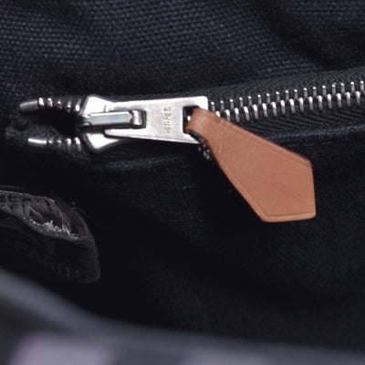 $780 HERMES Toile Fourre Tout PM Black CONSIGNMENT 10021191