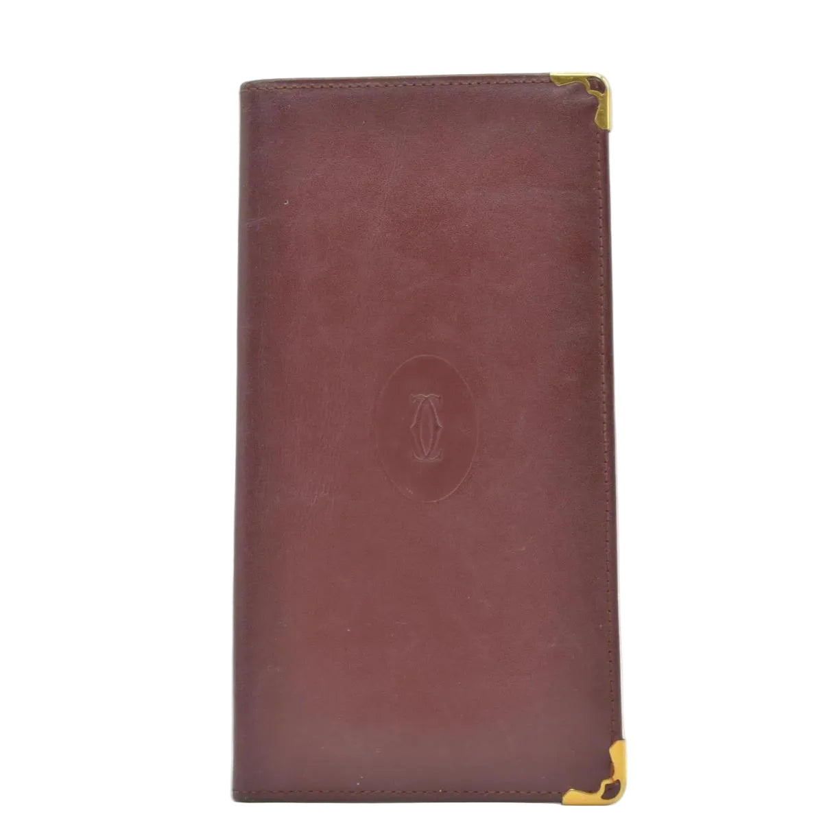 $800 Cartier Vintage Burgundy Bifold Leather Wallet CONSIGNMENT
