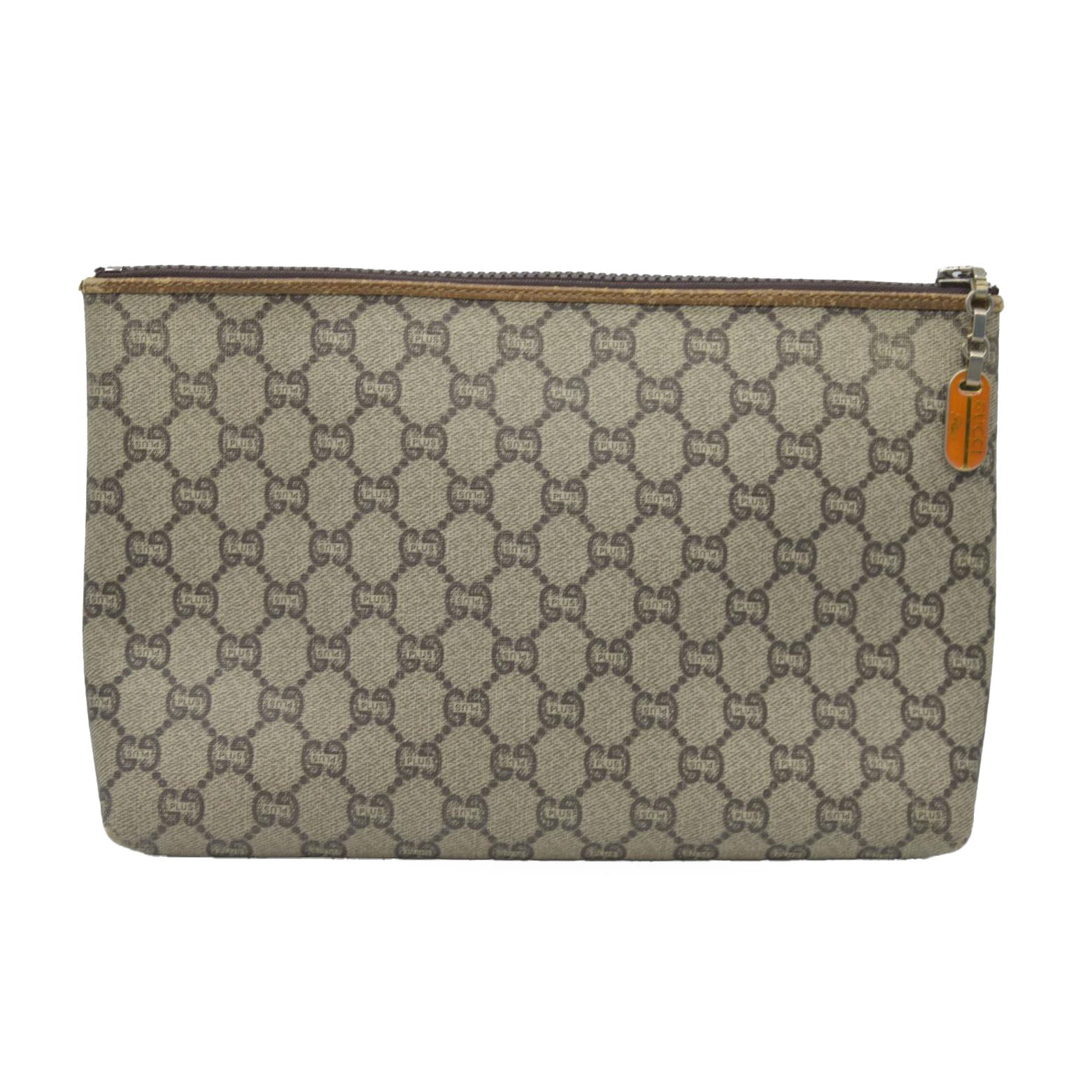 Gucci GG Gucci Plus PVC Leather Pouch Clutch Bag