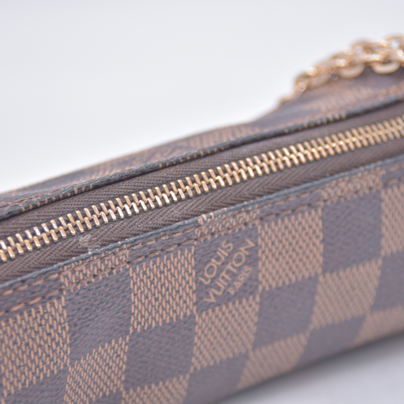 $1560 LOUIS VUITTON Damier Ebene Papillon Pochette MODIFIED