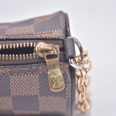 $1560 LOUIS VUITTON Damier Ebene Papillon Pochette MODIFIED