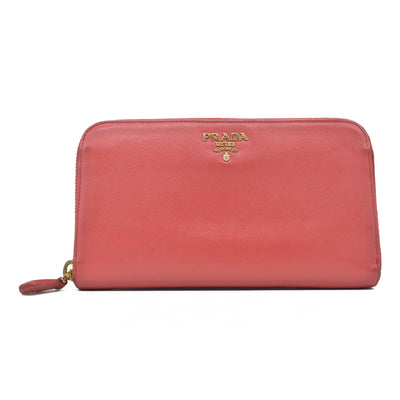 Prada Saffiano Metal Leather Continental Wallet CONSIGNMENT