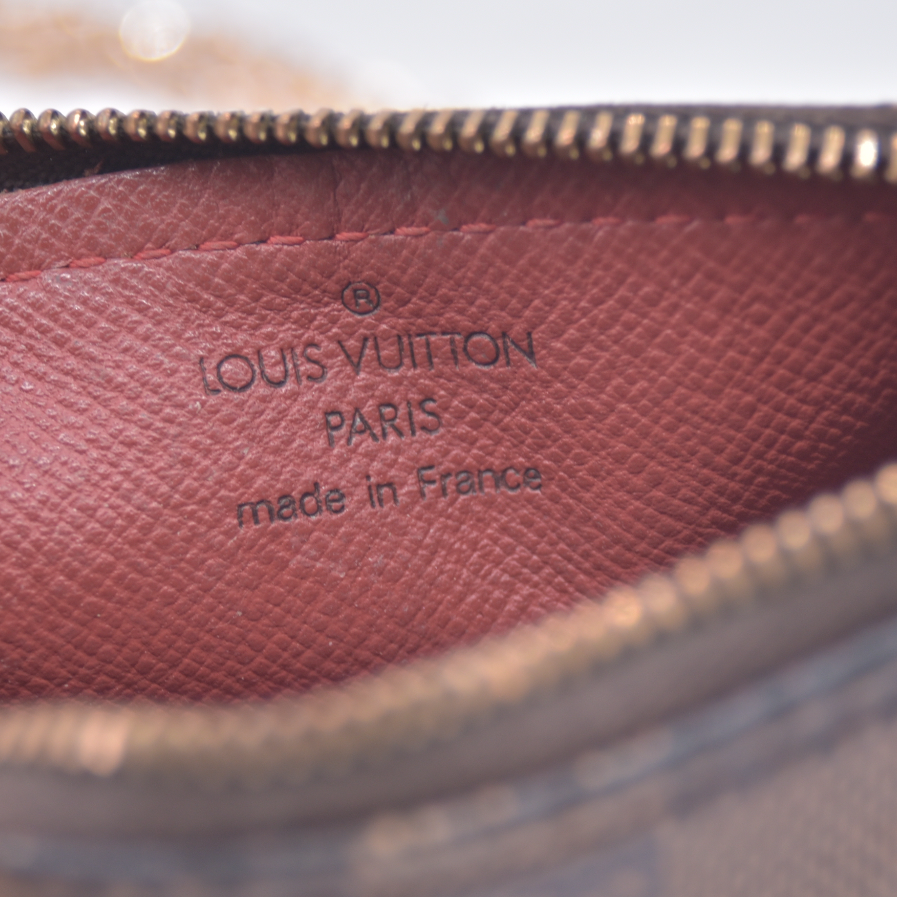 $1560 LOUIS VUITTON Damier Ebene Papillon Pochette MODIFIED