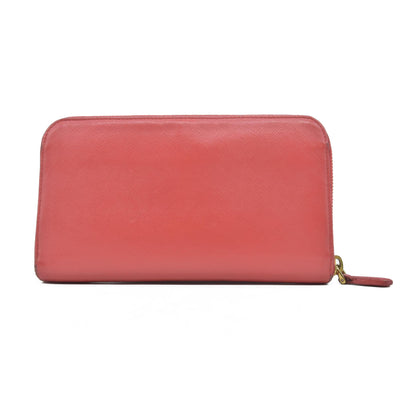 Prada Saffiano Metal Leather Continental Wallet CONSIGNMENT