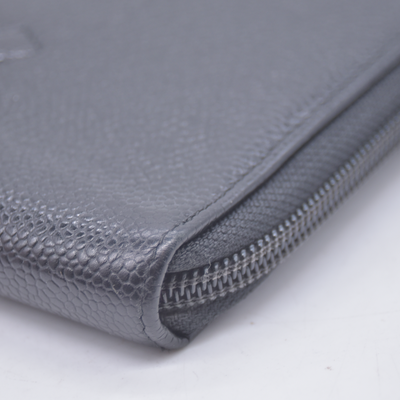 $1150 2012 CHANEL Caviar Large Timeless CC Zip Around Organizer Wallet CONSIGNMENT