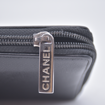 $1150 2012 CHANEL Caviar Large Timeless CC Zip Around Organizer Wallet CONSIGNMENT